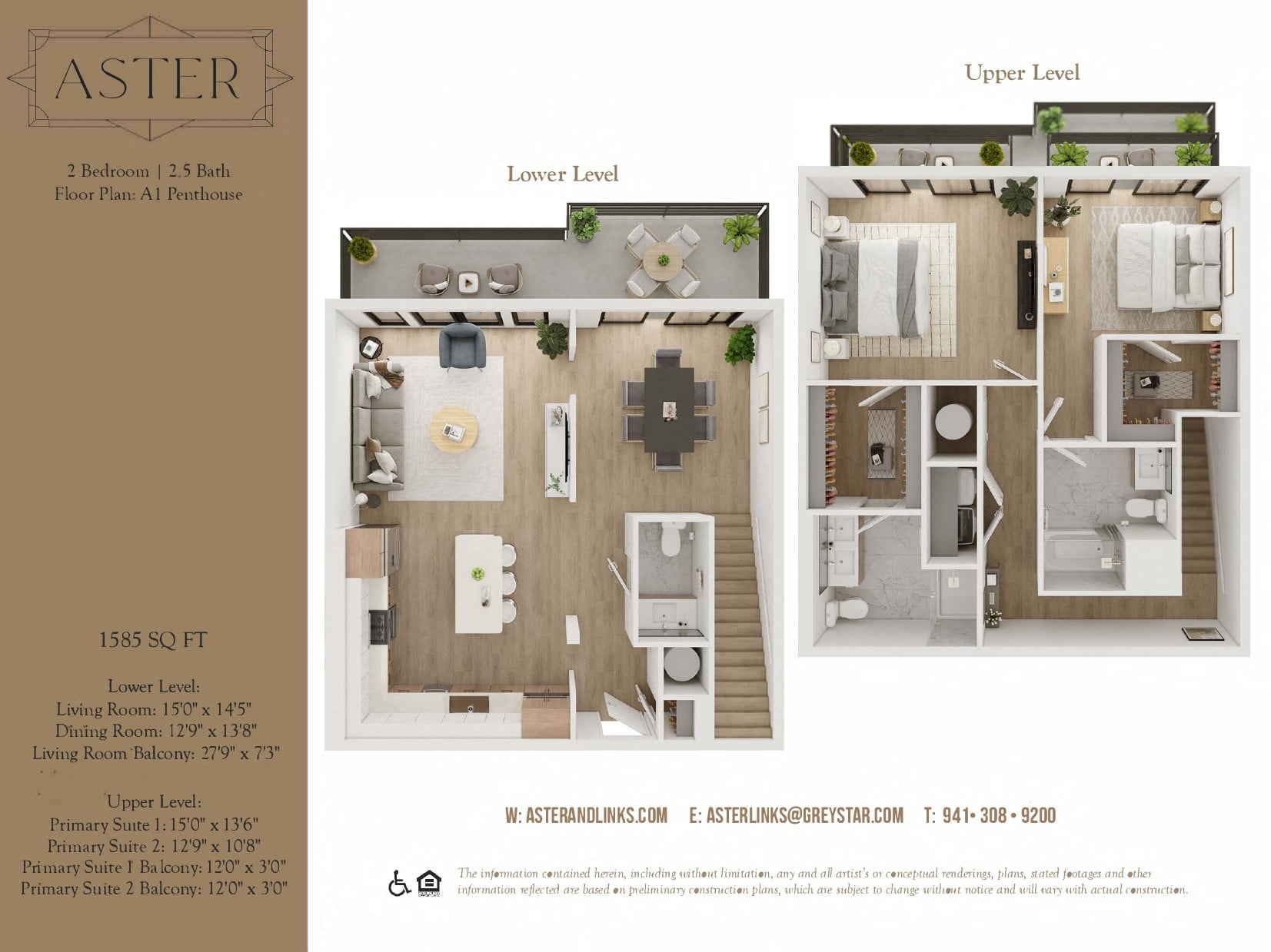 Aster A1 Penthouse floor plan