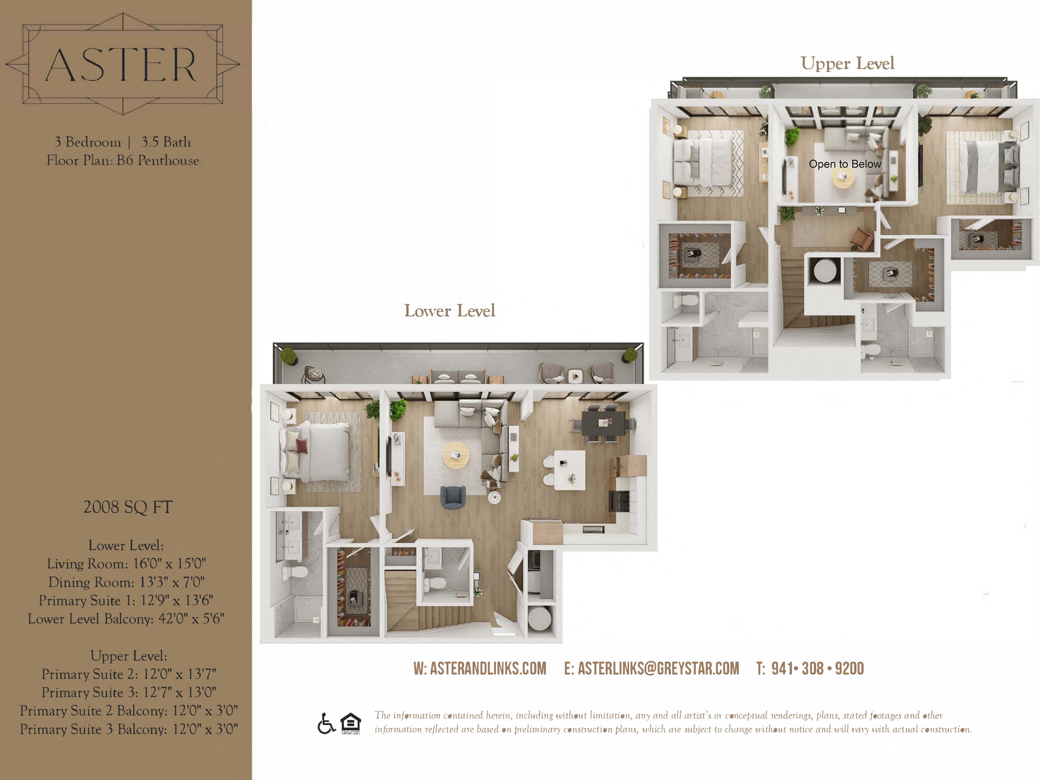 Aster B6 Penthouse floor plan