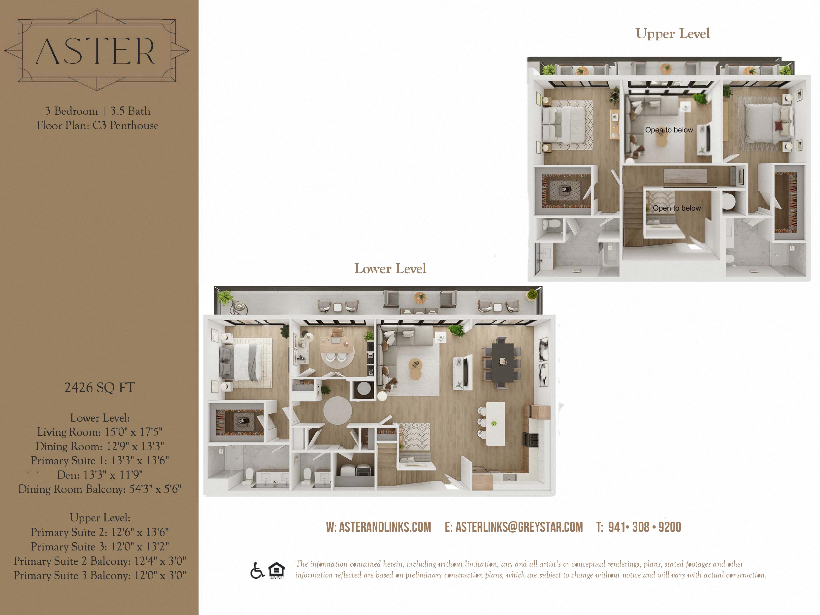 Aster C3 Penthouse floor plan