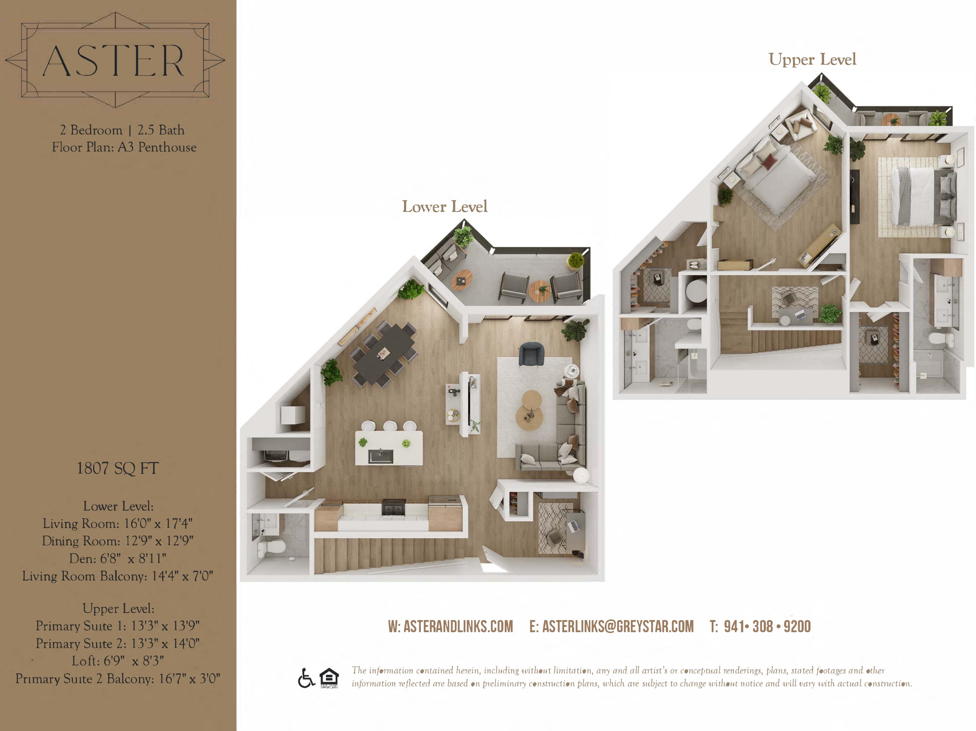 Aster A3 Penthouse floor plan