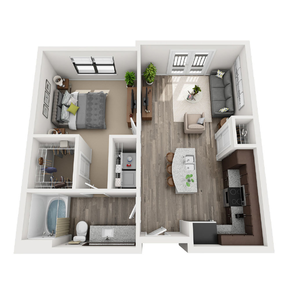 A1-1 Bedroom floor plan