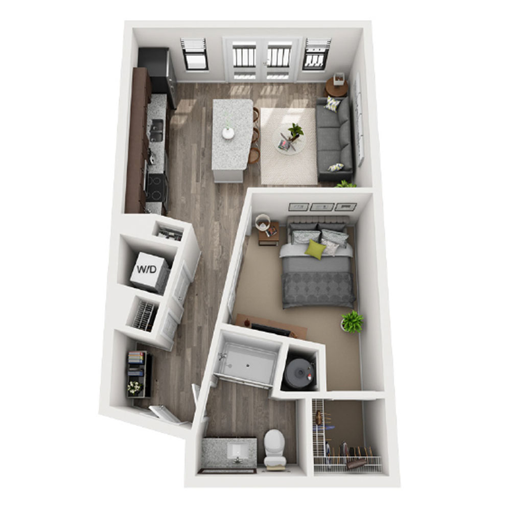 E1-Studio floor plan