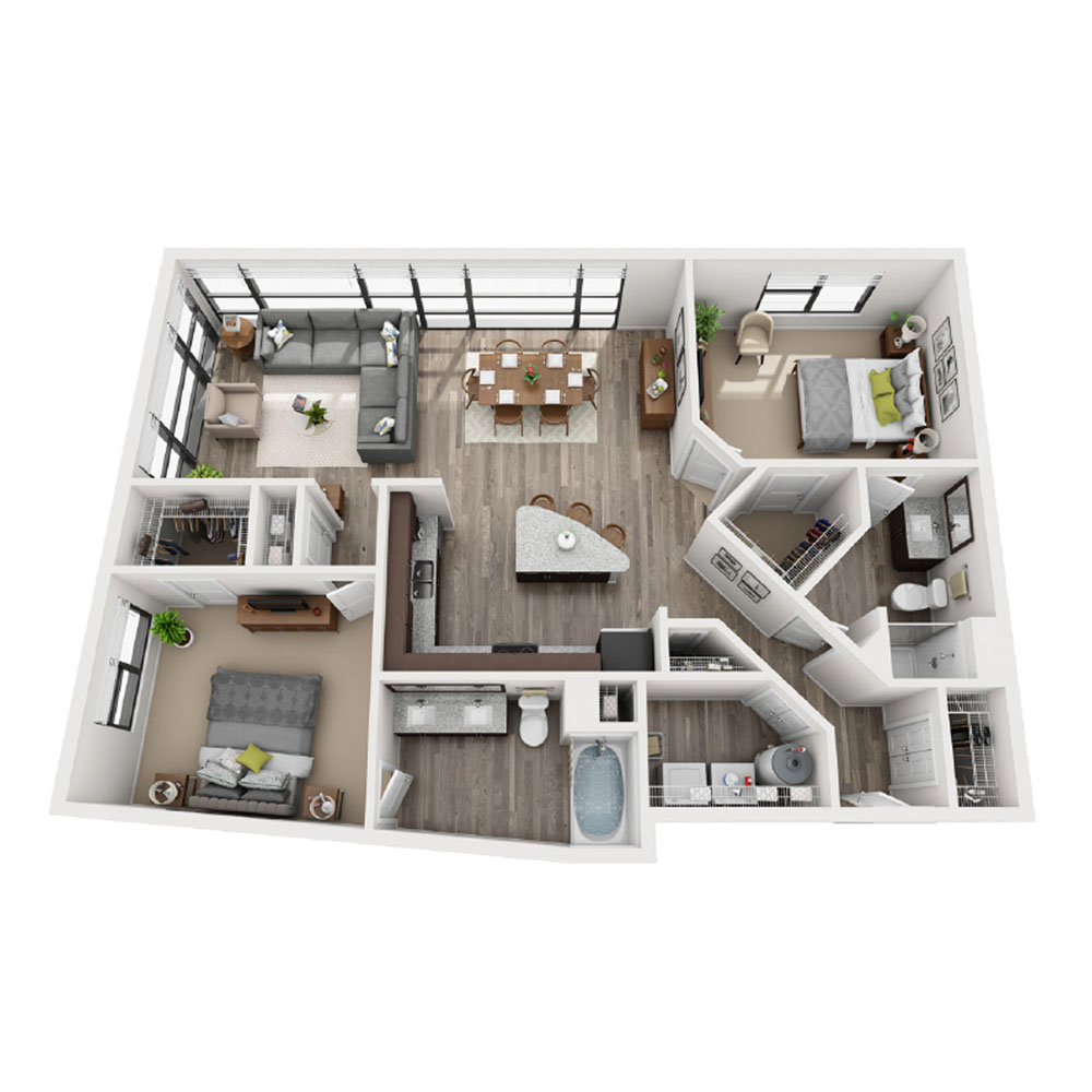 B6-2 Bedroom floor plan