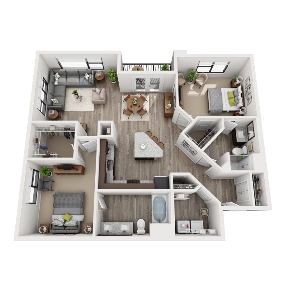 B7-2 Bedroom floor plan