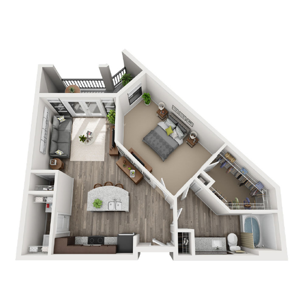 A5-ALT1-1 Bedroom floor plan