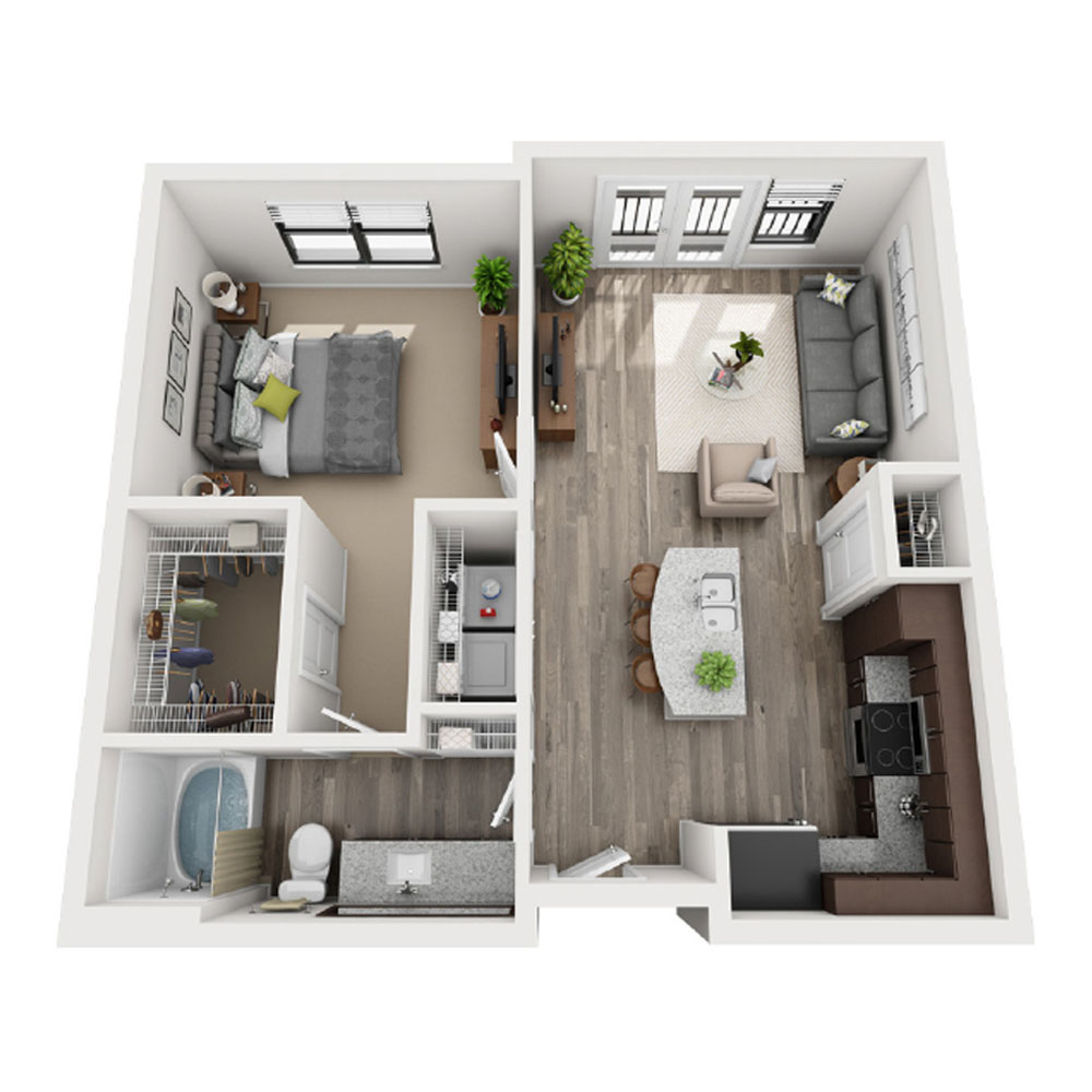 A2-1 Bedroom floor plan