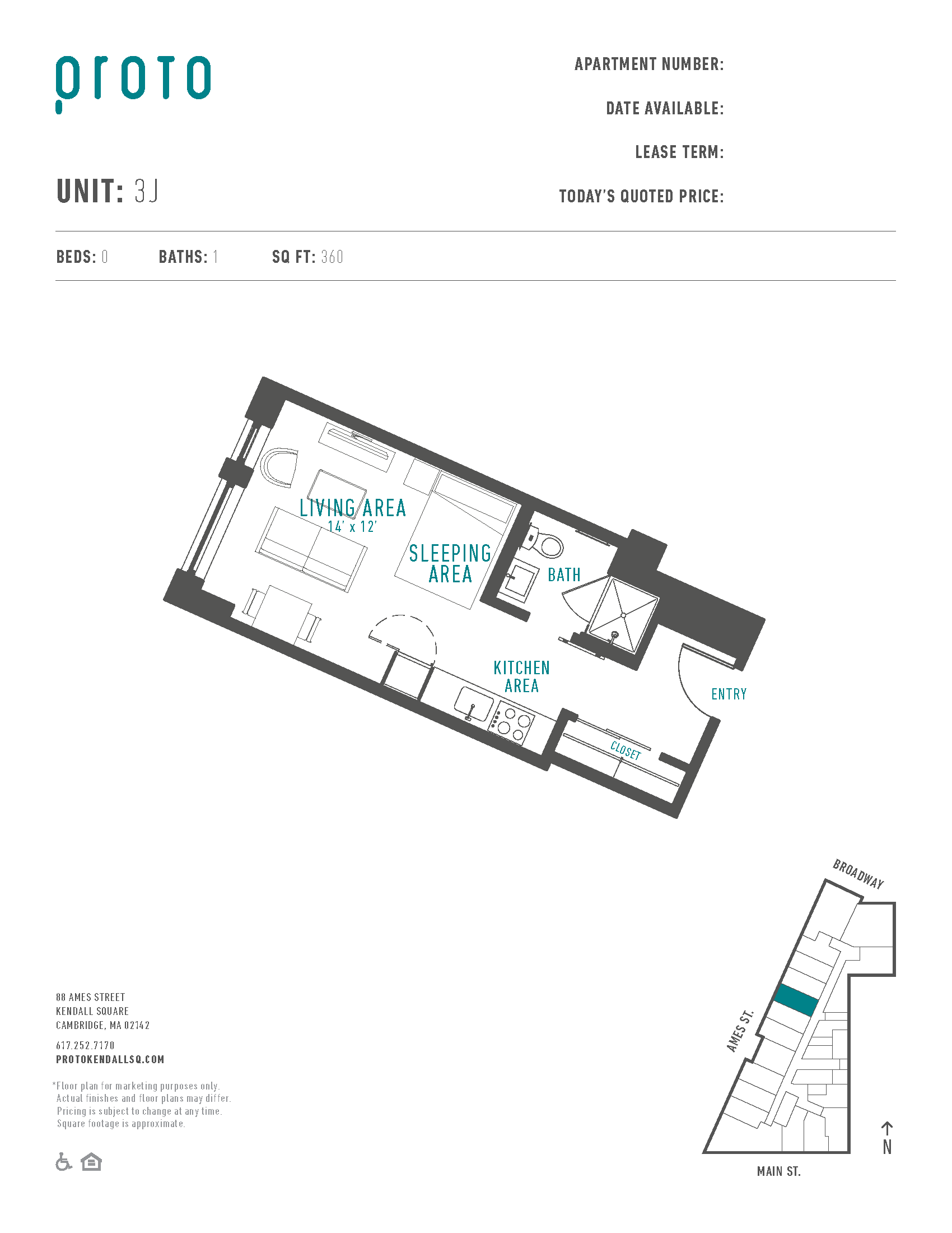 Studio-3J floor plan