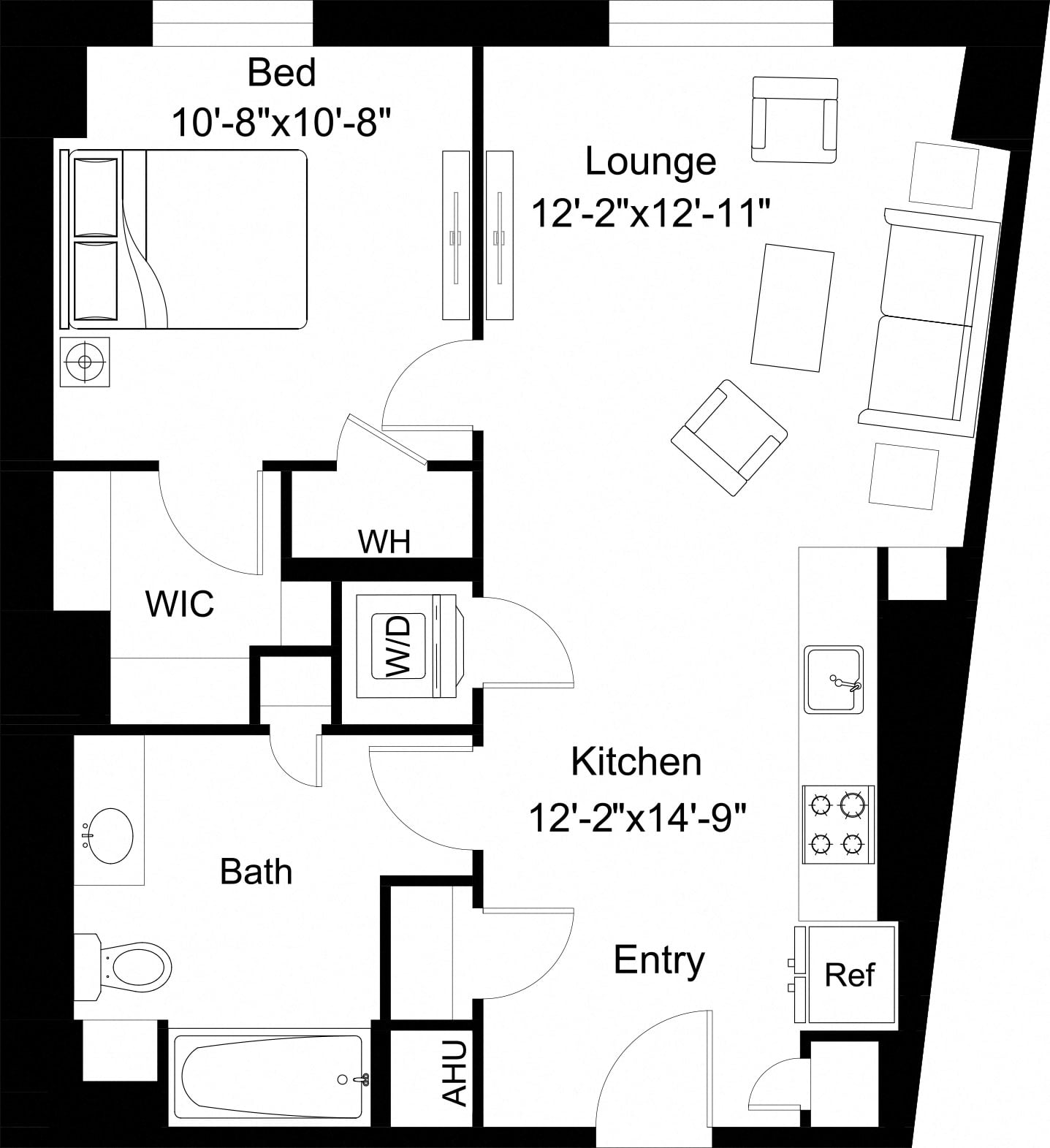 1 Bed/1 Bath-A29 floor plan