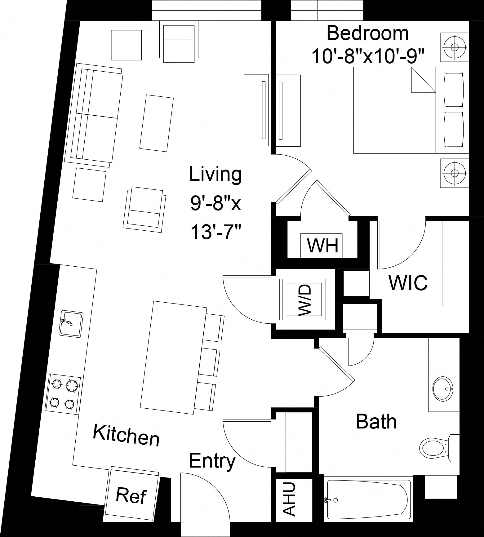1 Bed/1 Bath-A26 floor plan