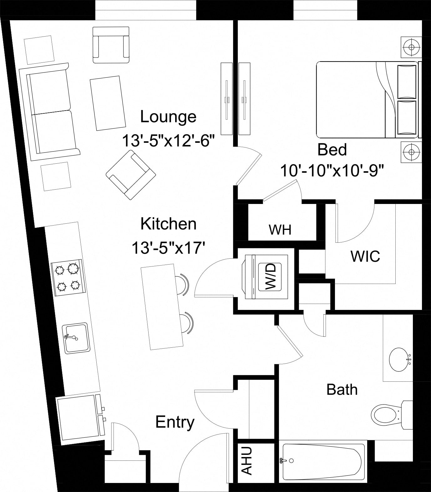 1 Bed/1 Bath-A28 floor plan