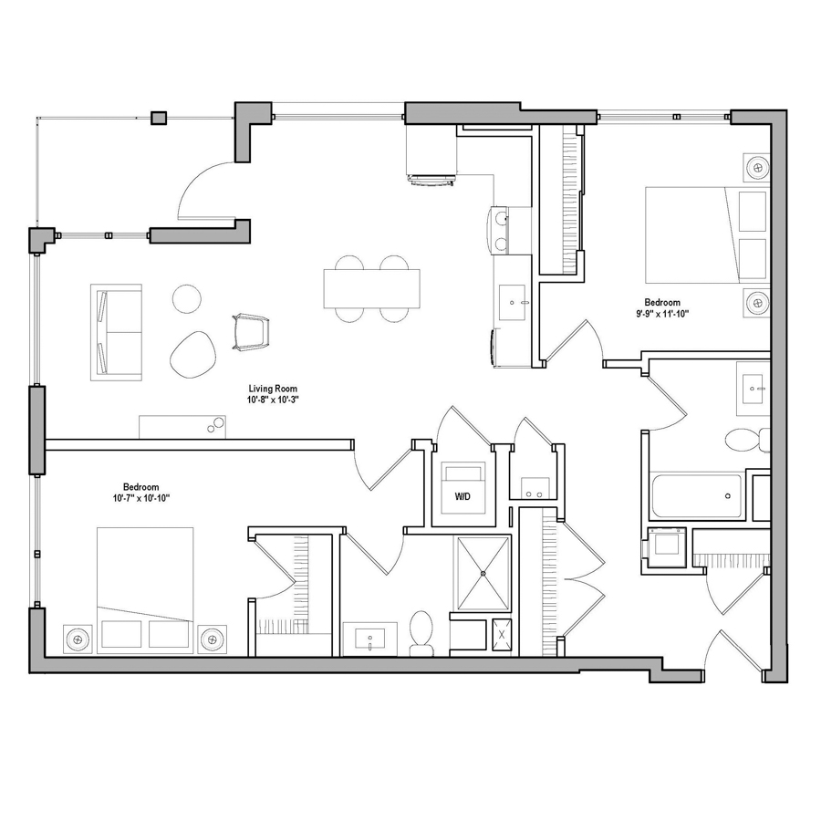 B5-BW floor plan