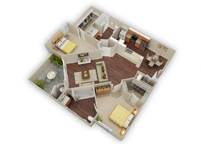 Travertine floor plan