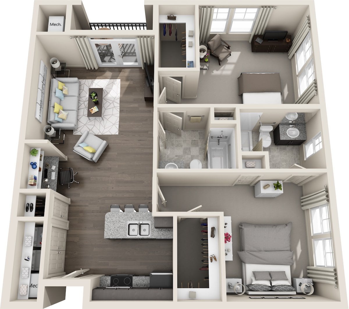 B2A floor plan