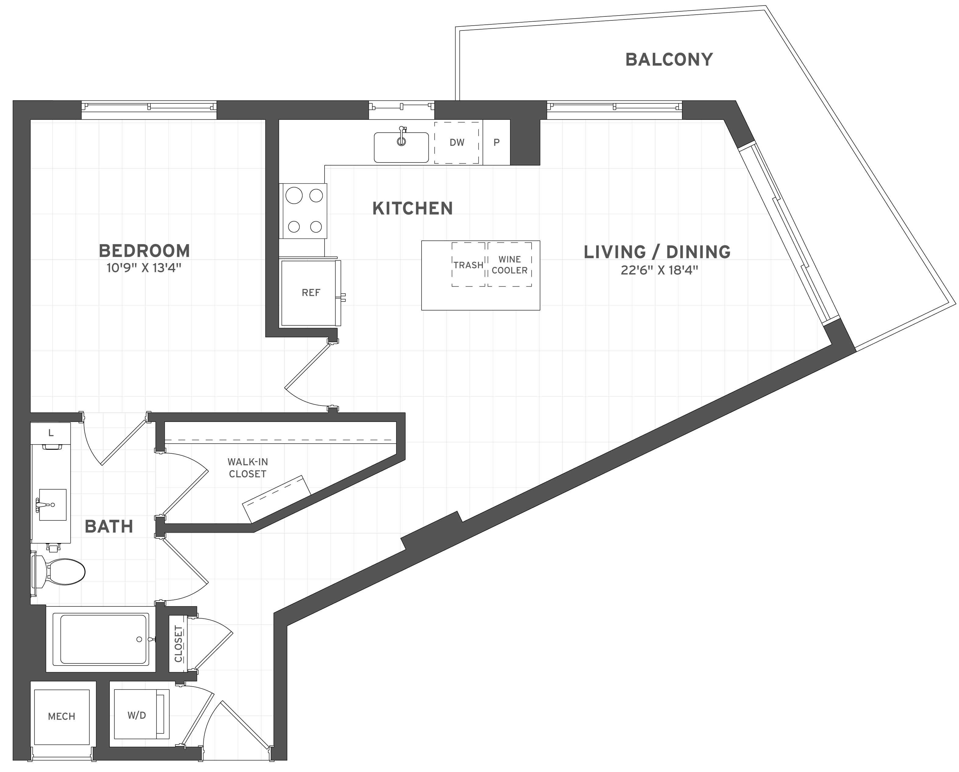 1 Bed/1 Bath-A3 floor plan