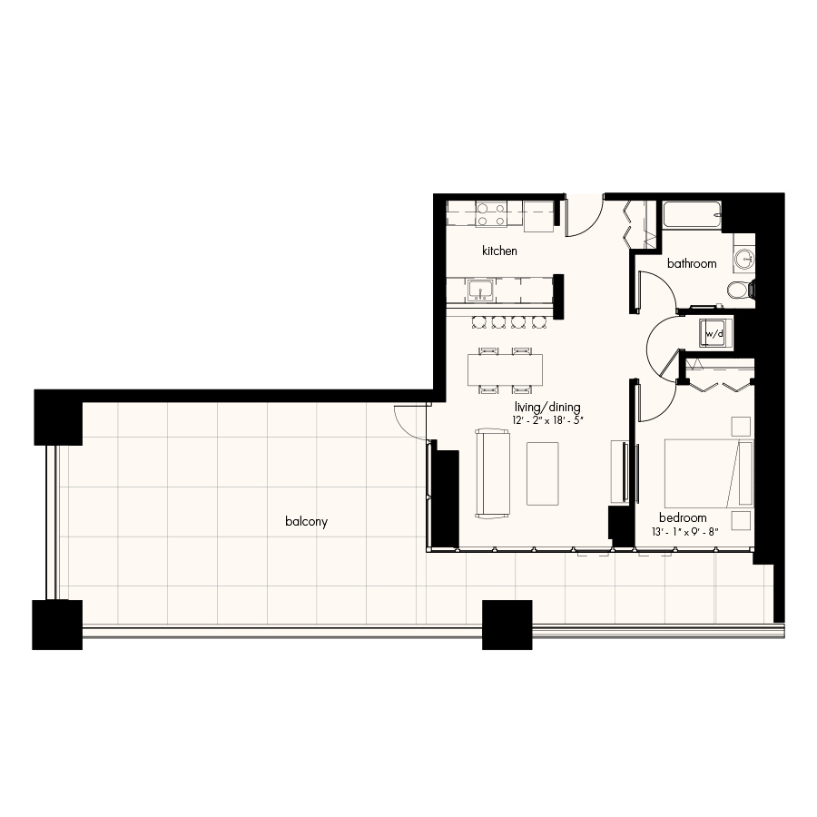 Unit 0201 floor plan