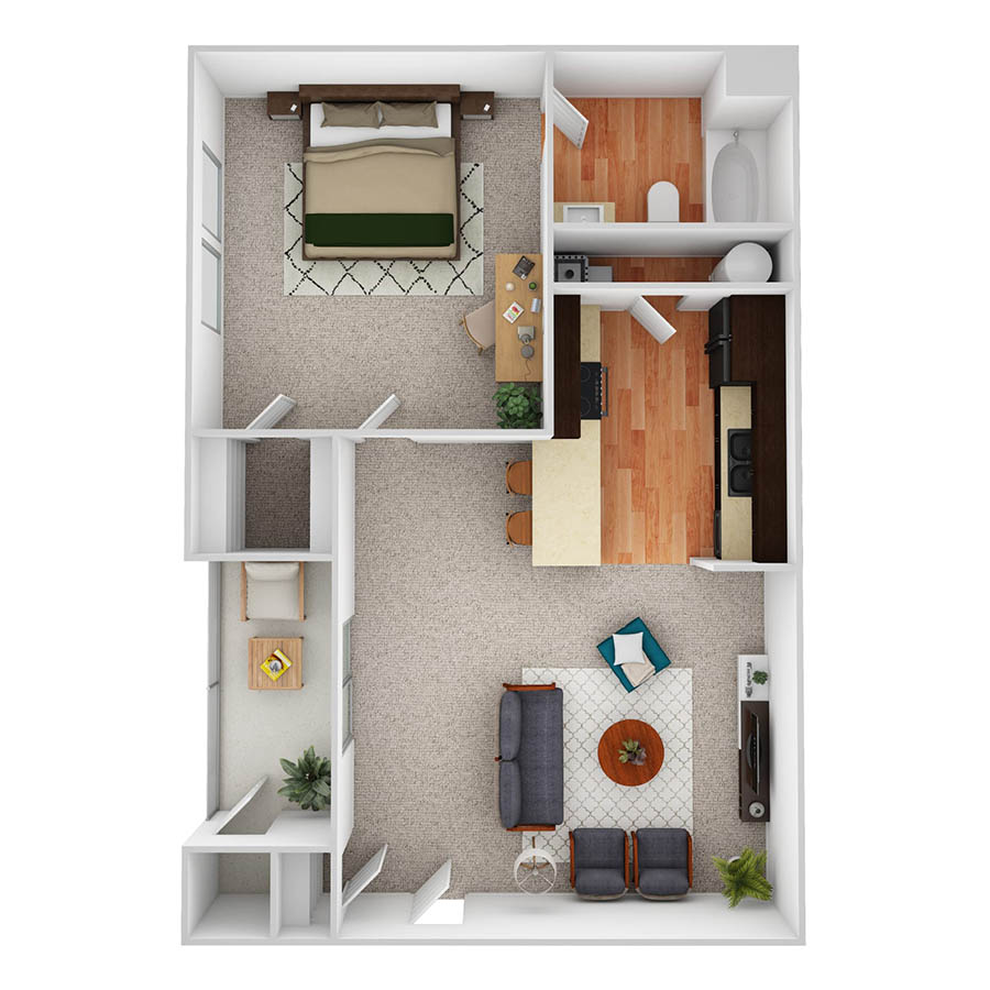 A1br floor plan