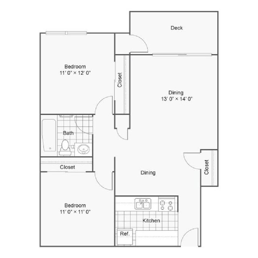 2x1AR floor plan