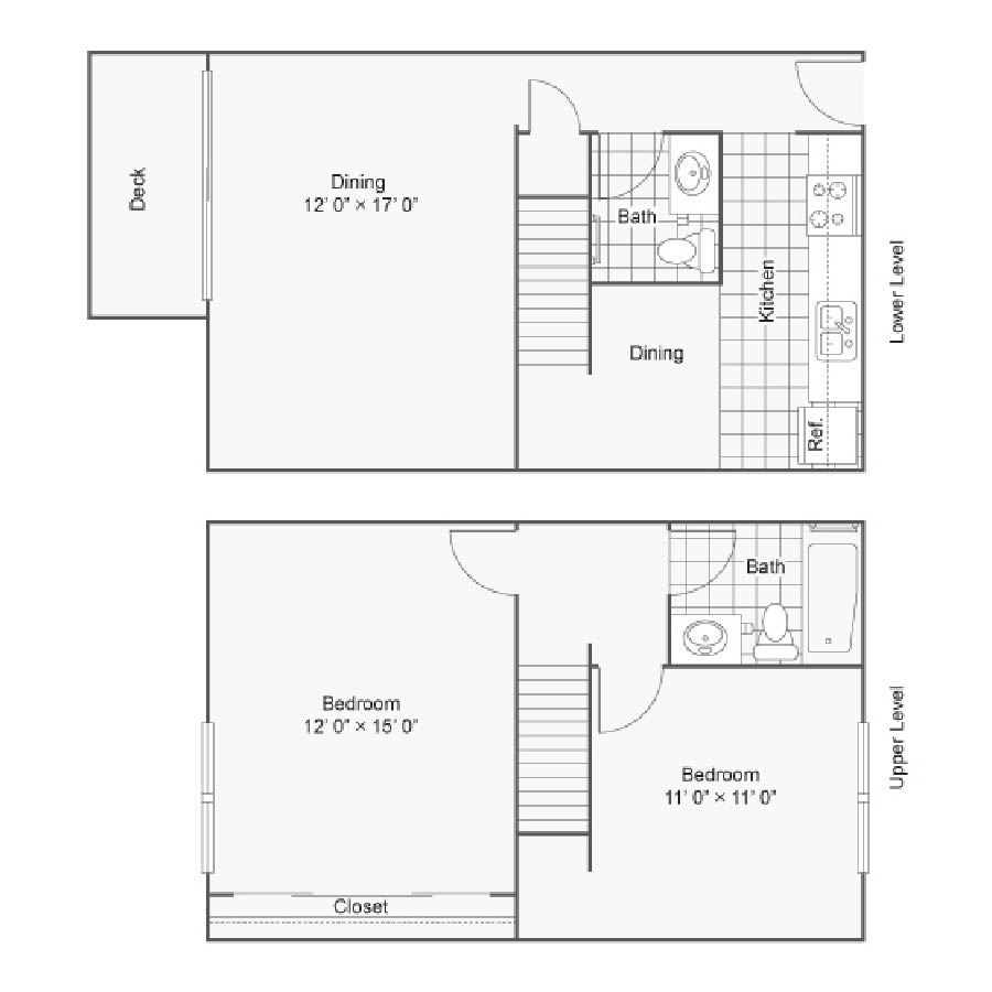 2x1 TH floor plan