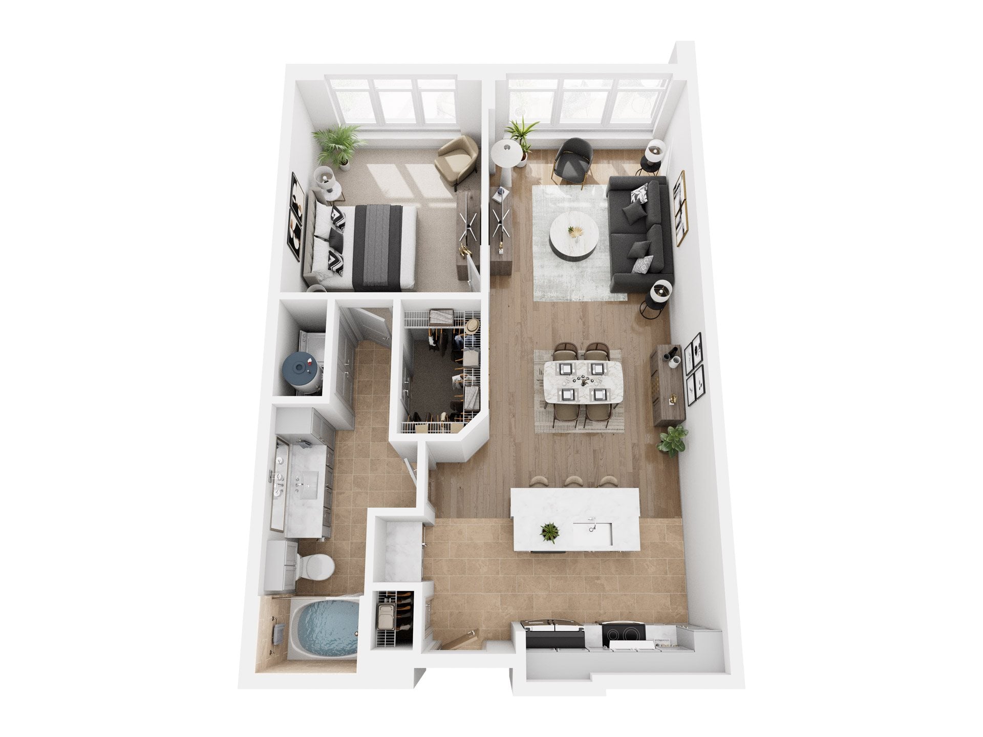 A1B- Renovated floor plan