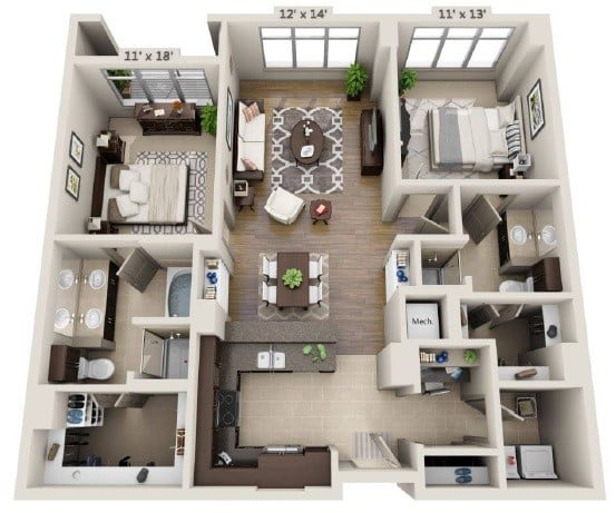B2C- Renovated floor plan
