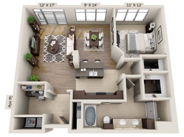 A1F- Renovated floor plan