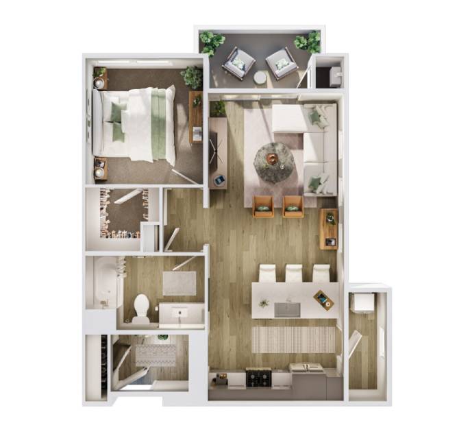 1B floor plan