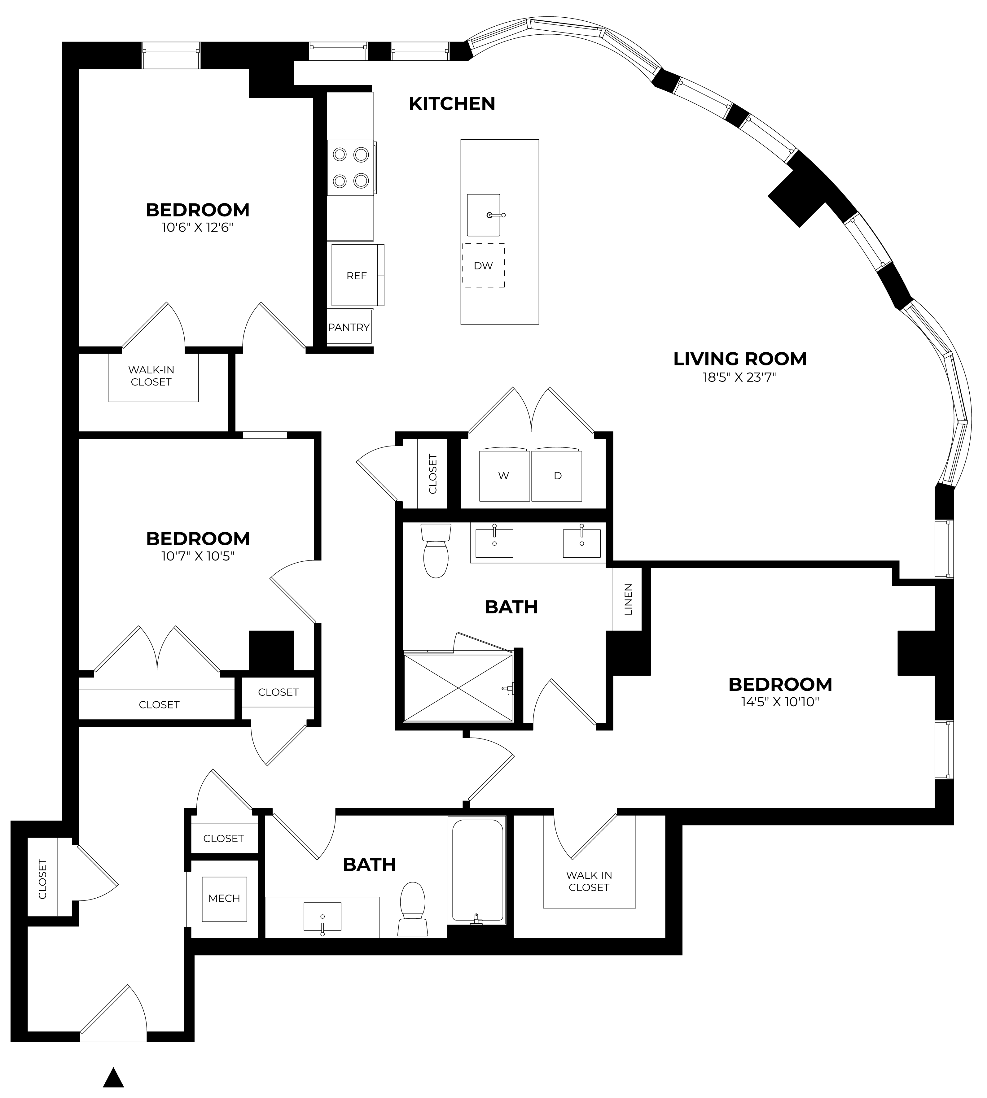 3 Bed/2 Bath-E3 floor plan