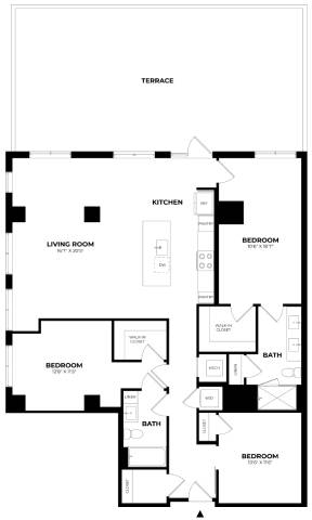 3 Bed/2 Bath-E10 floor plan