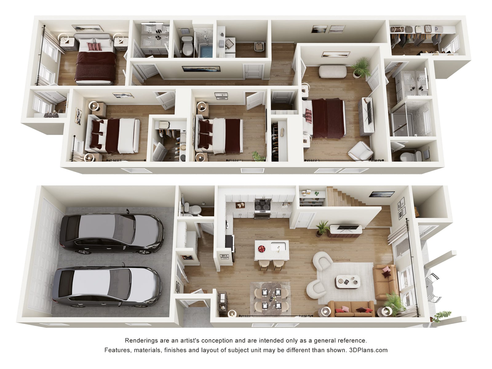 Four Bedroom Townhome floor plan