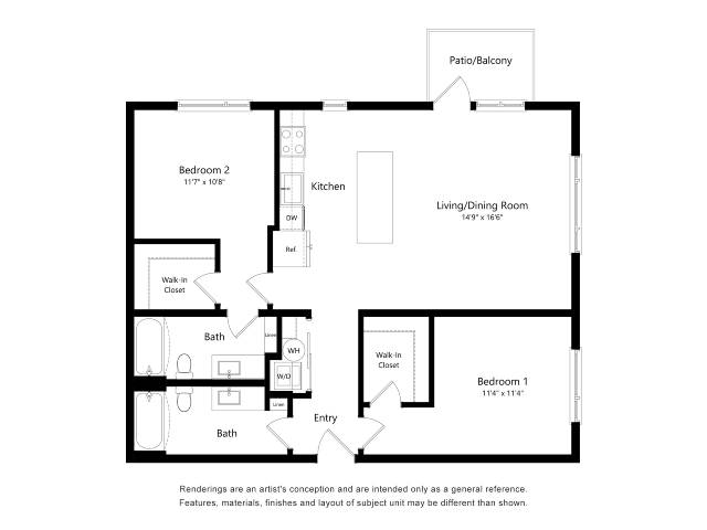 Floorplan Revel by Alta 2B-E