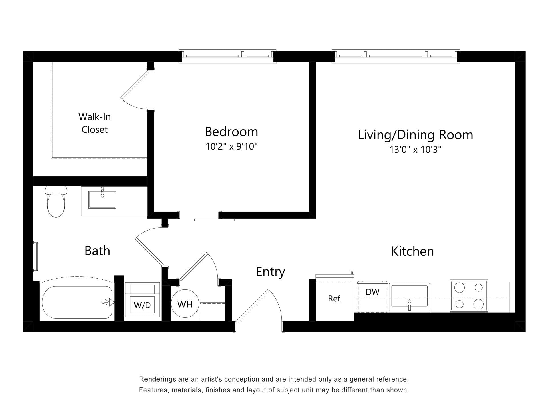 Astral by Alta 1B-F floor plan