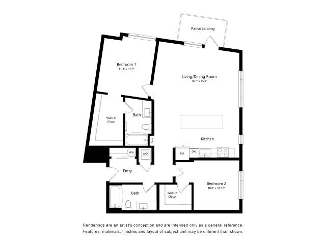 Floorplan Revel by Alta 2B-D3
