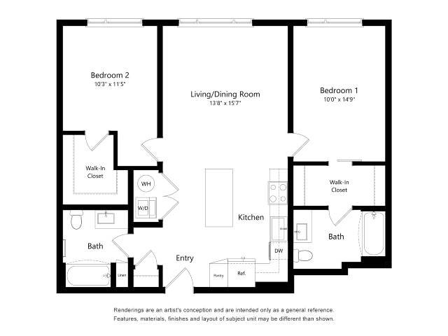 Floorplan Revel by Alta 2B-C