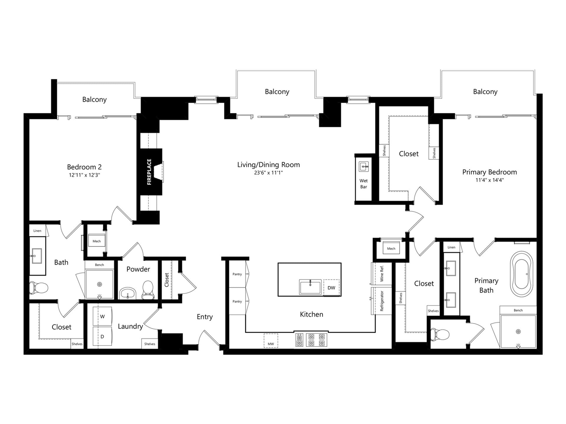 PH4 floor plan