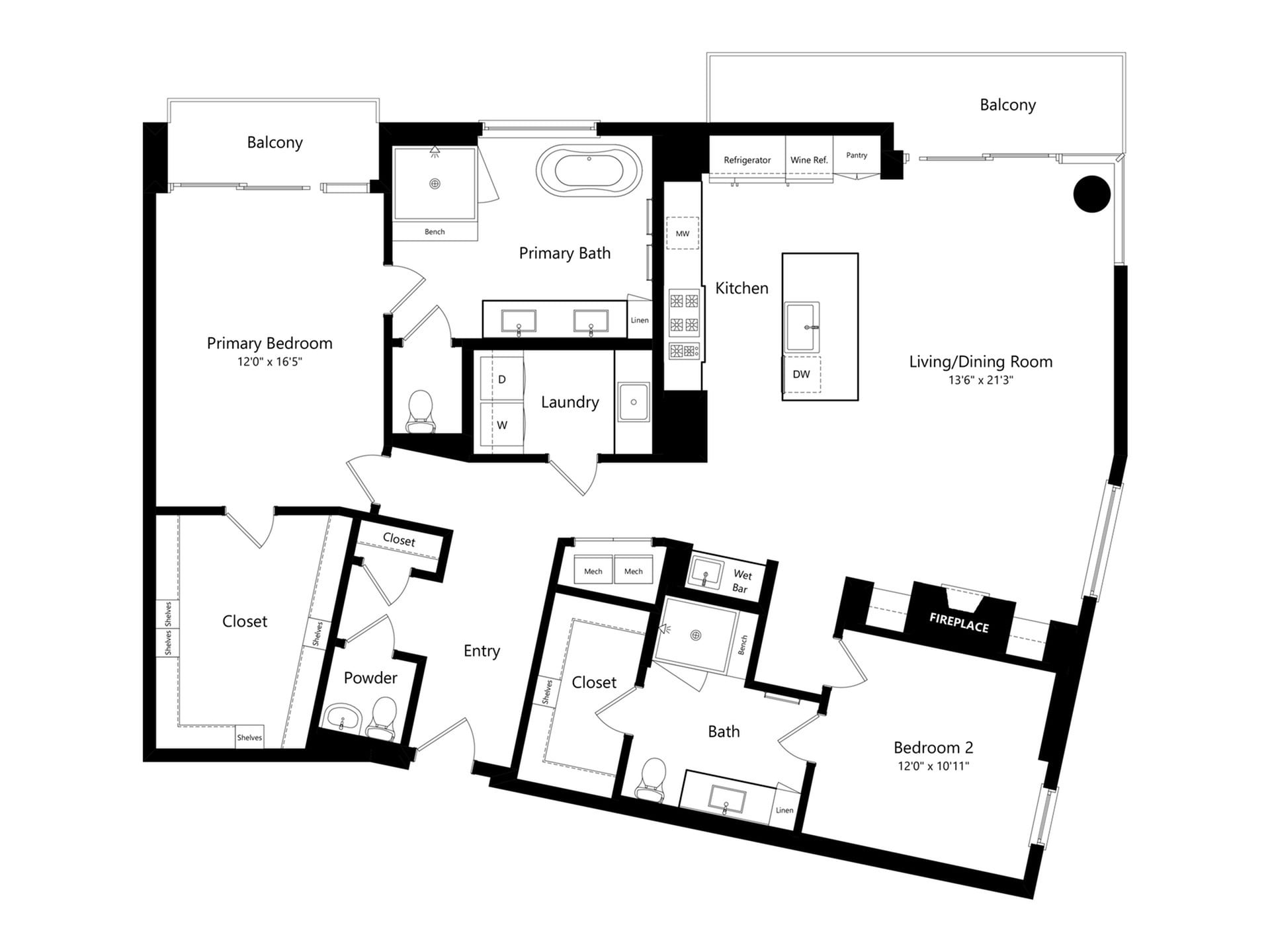 PH1 floor plan