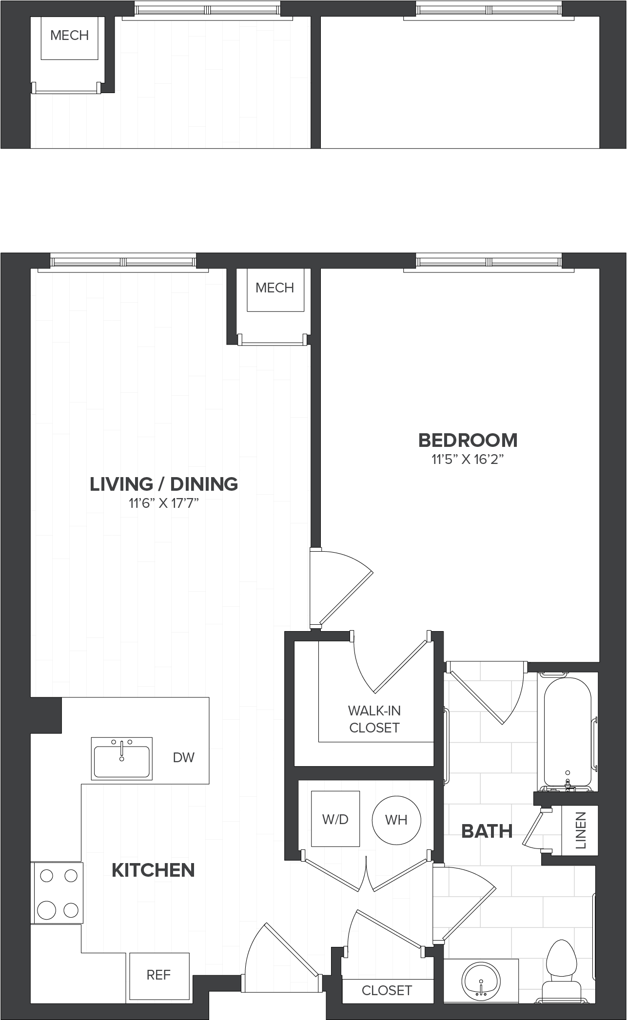 1 Bed/1 Bath-A3.5 floor plan