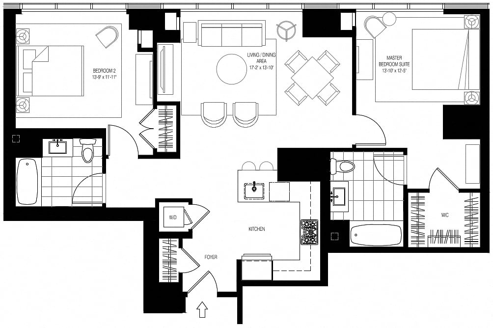 800 Park 2 Bed/2 Bath-B6 floor plan
