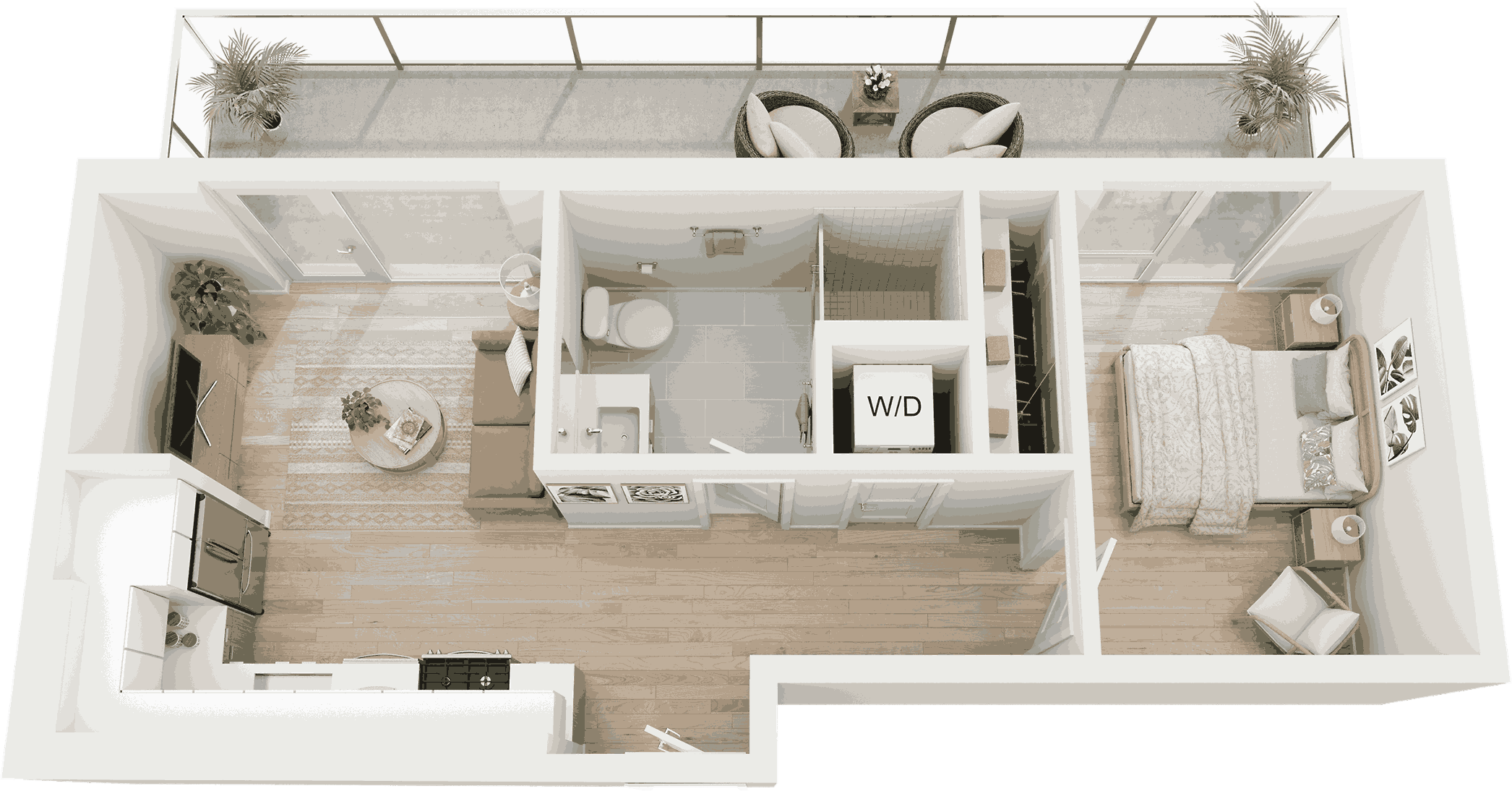 1 Bed/1 Bath-A9 floor plan