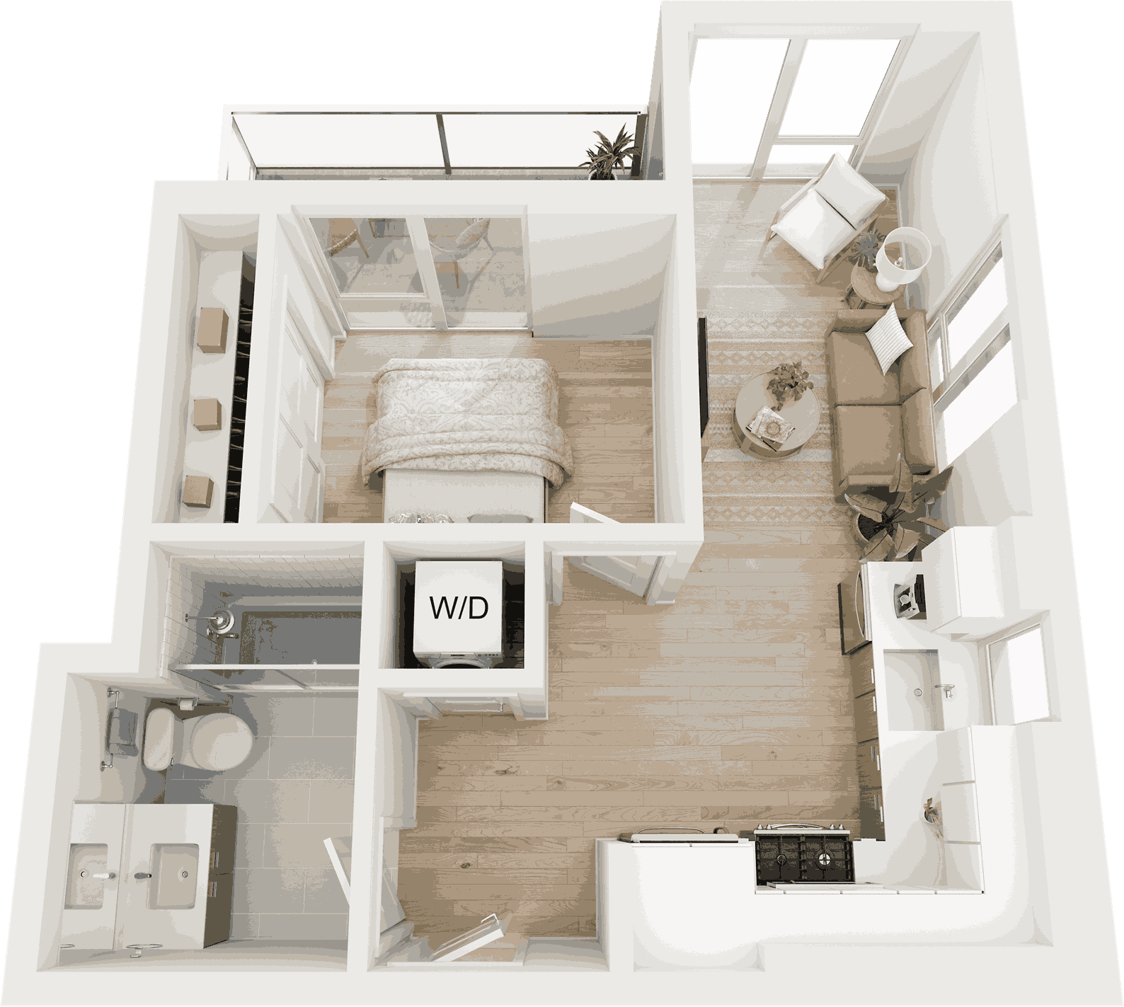 1 Bed/1 Bath-A3 floor plan