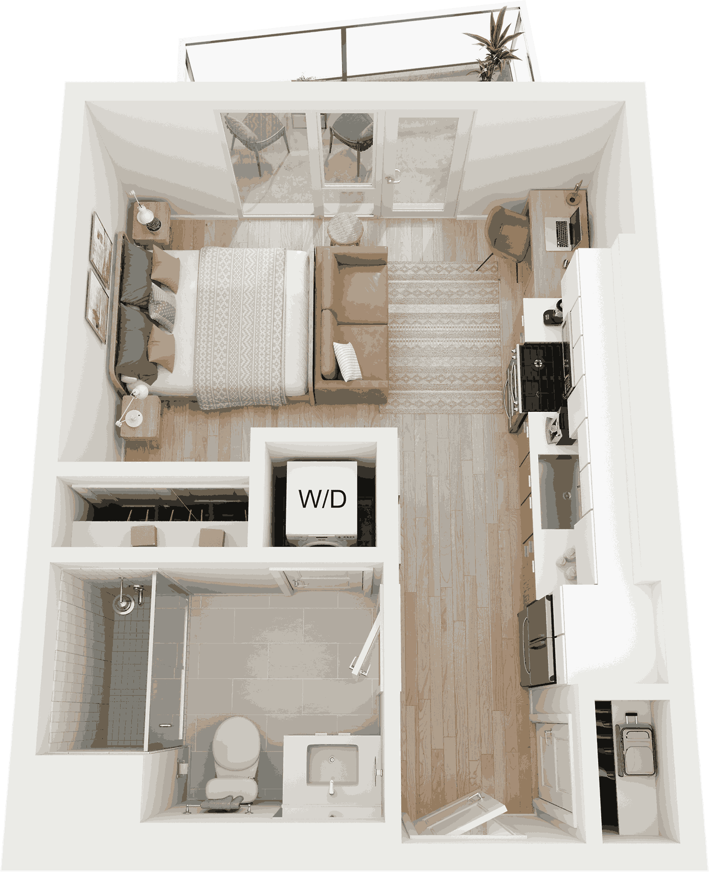 Studio/1 Bath-S2 floor plan