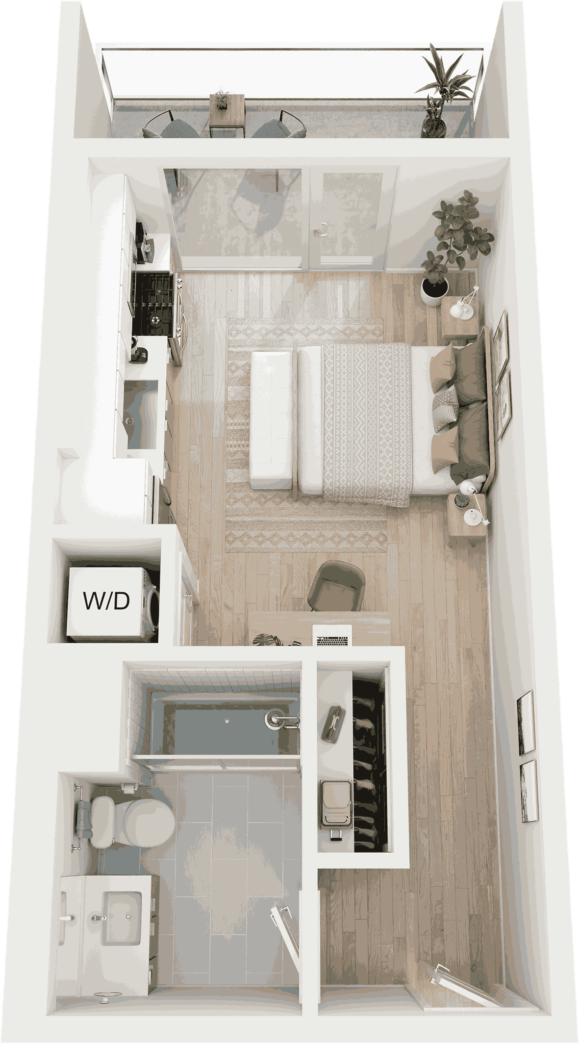 Studio/1 Bath-S3 floor plan