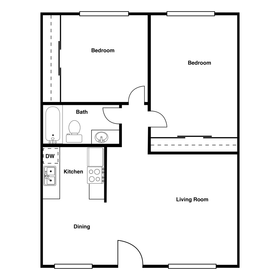 2X1 floor plan