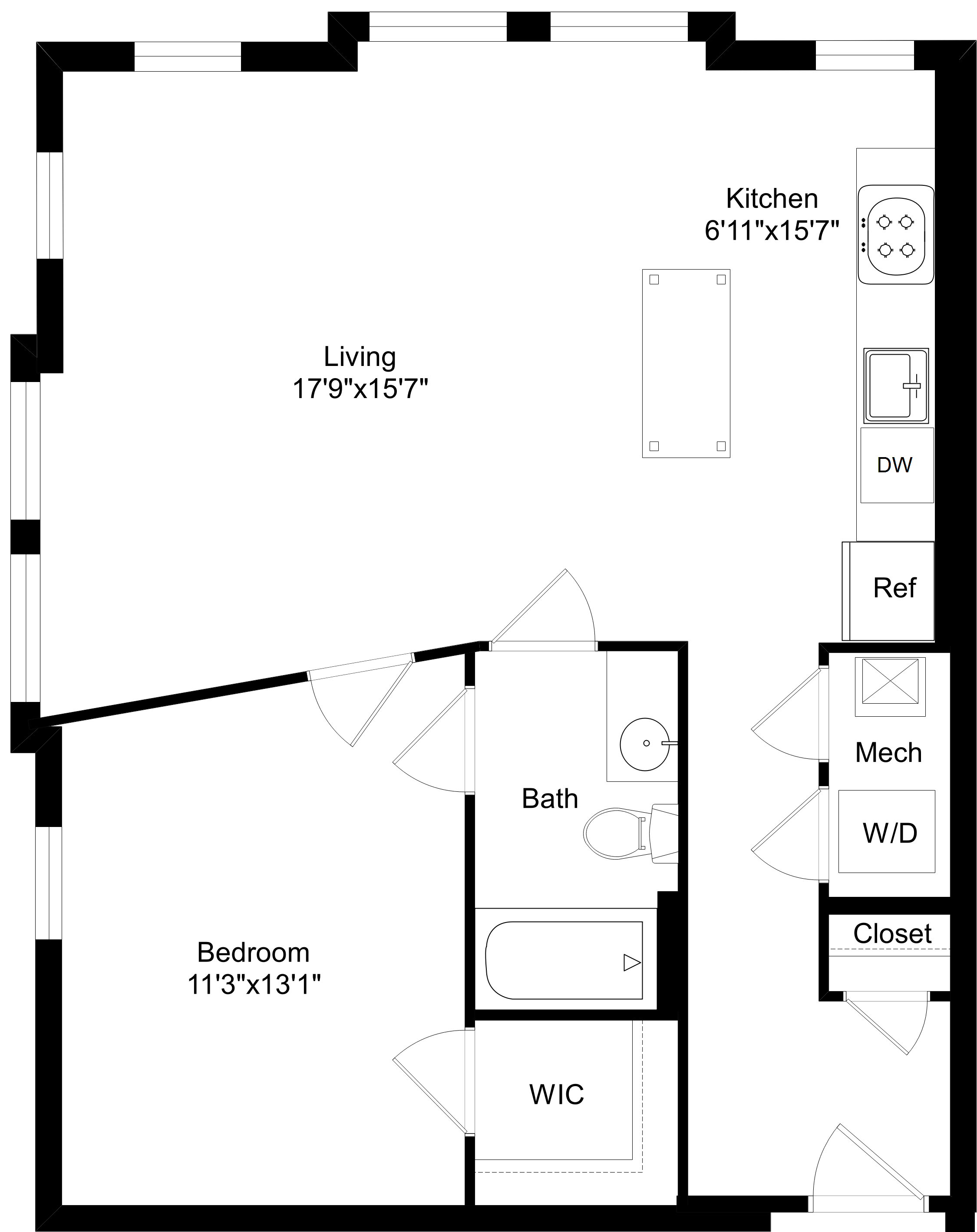 1B11 floor plan