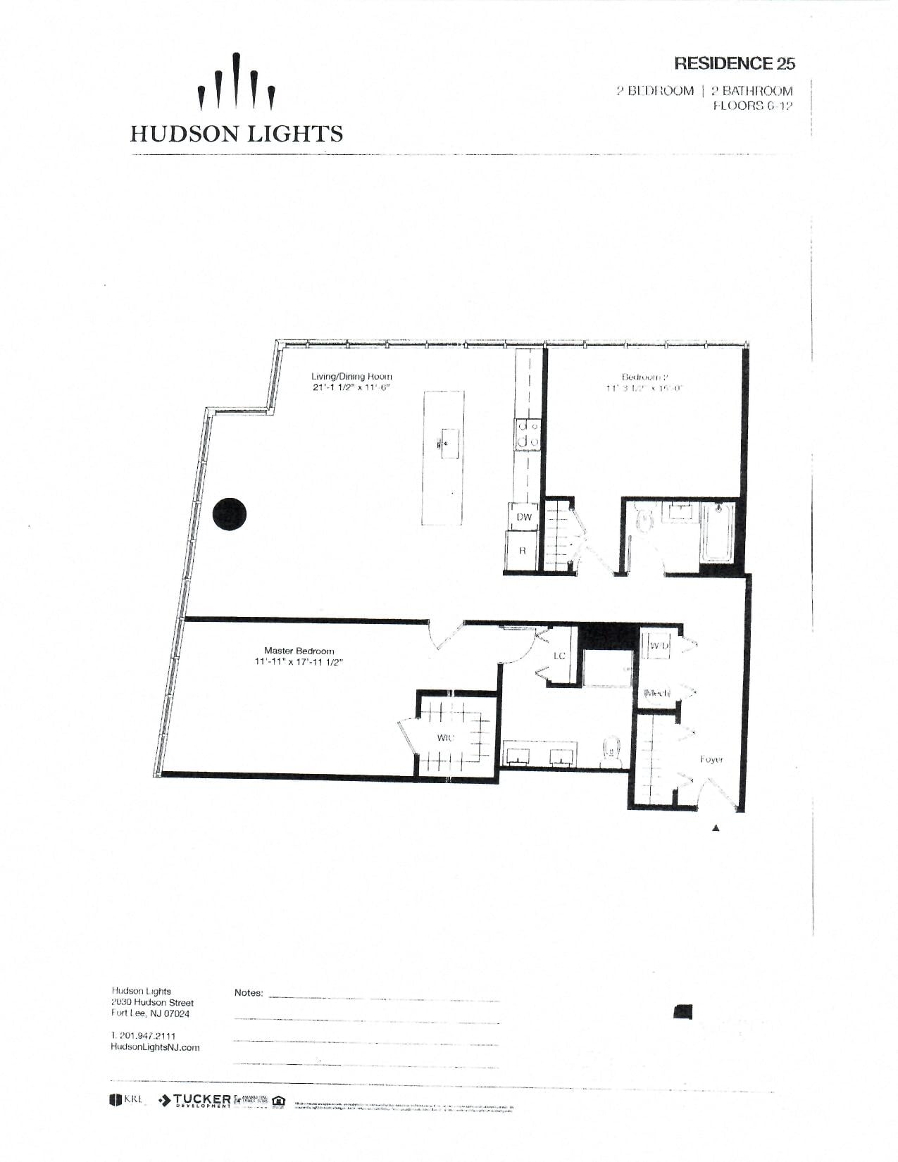 Residence 25 SW Corner Unit floor plan