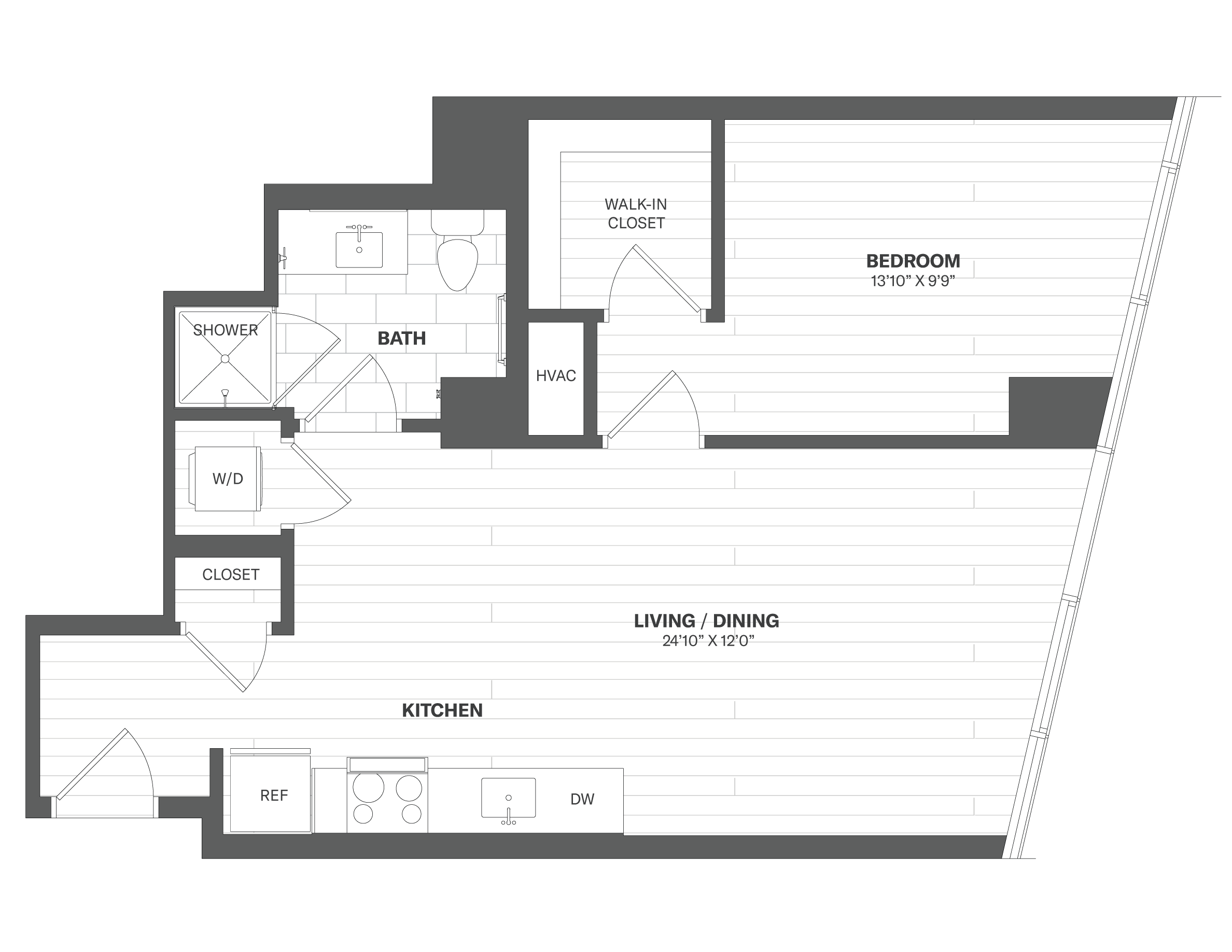 1 Bed/1 Bath-X07 floor plan