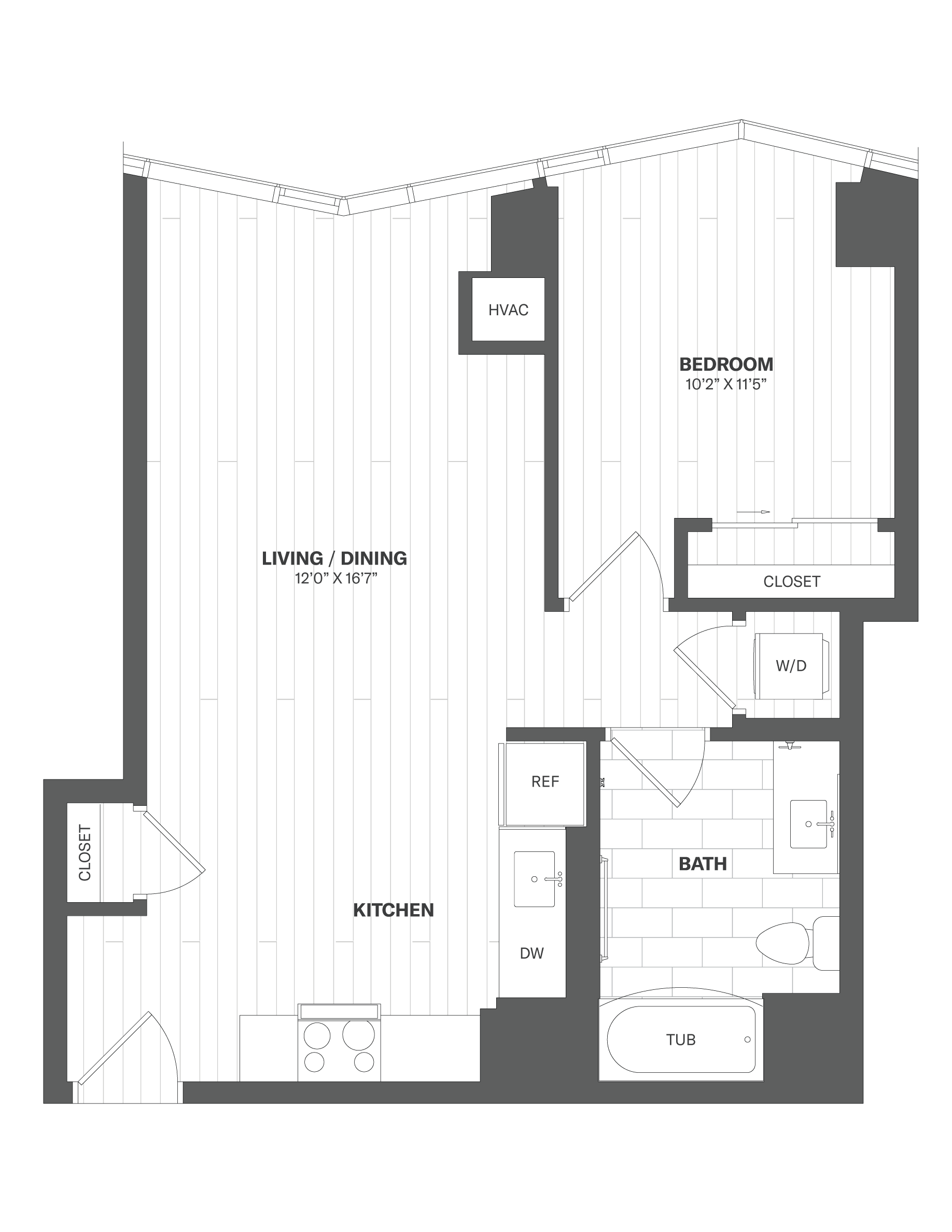 1 Bed/1 Bath-X08 floor plan