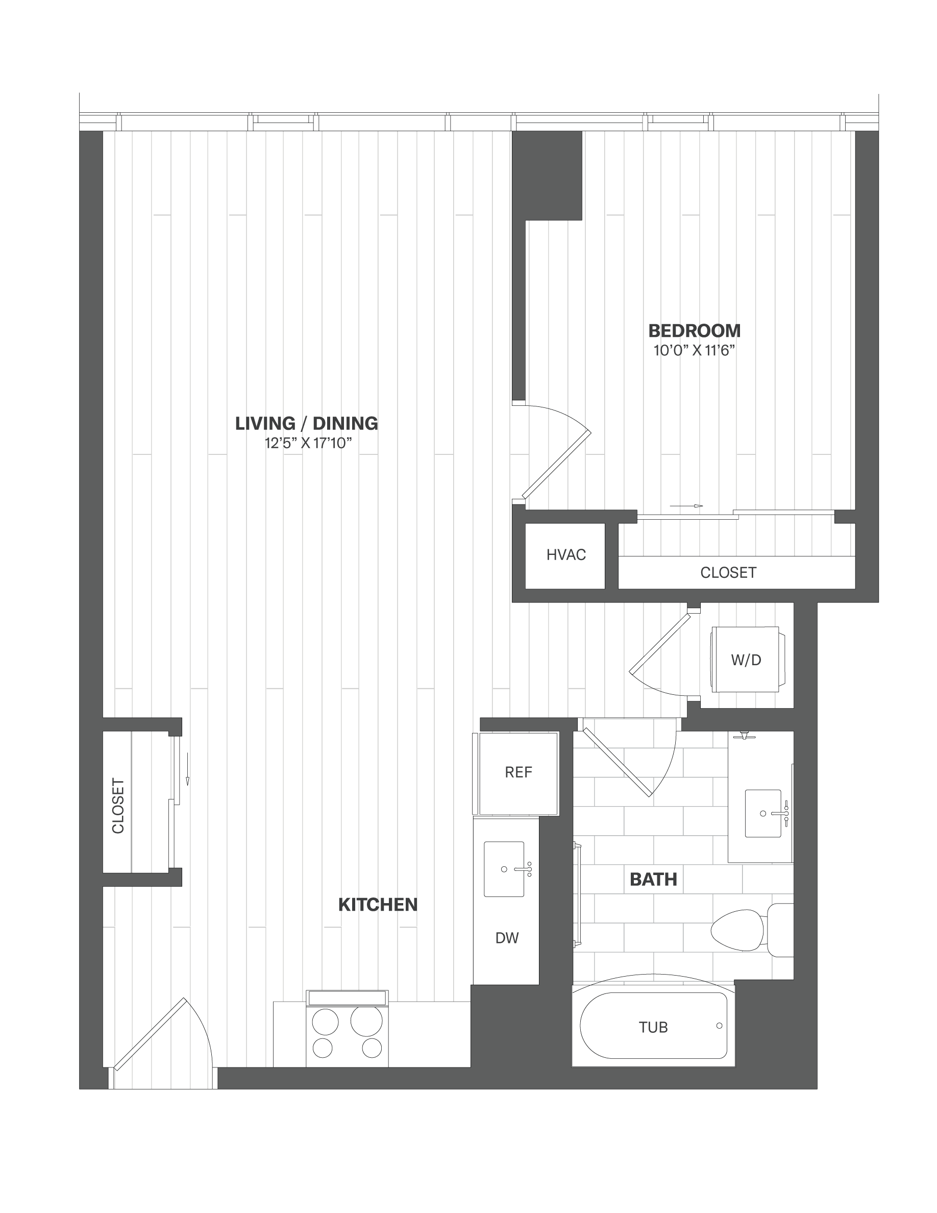 1 Bed/1 Bath-X03 floor plan