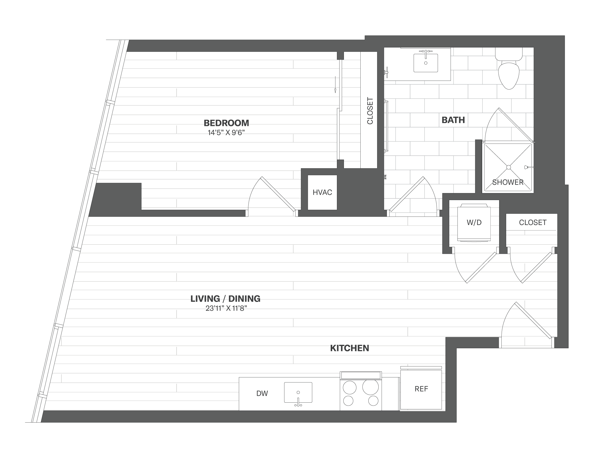 1 Bed/1 Bath-X06 floor plan