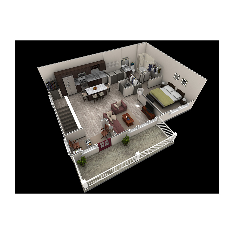 1 BR Grand Overlook floor plan