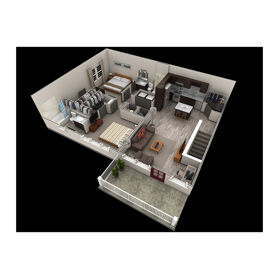 2 BR Designer Overlook floor plan